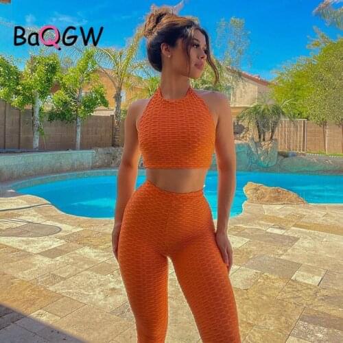 BaQGW Fashion Halter Cut-Out Sexy Off Shoulder Lace Up Top and Leggings Bodycon Outfit Two Pieces Ruched Club Party Matching Set