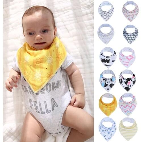 New Arrival 1pcs Infant Newborn 100% Organic Cotton Boys Girls Baby Bibs,Burp Cloth,CottonBaby Bandana Bibs Toddler Scarf