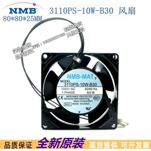3110PS-10W-B30 Original 100VAC 6 / 5W80 * 80 * 25 aluminum frame fan