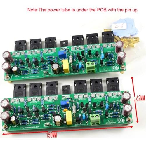 One Pair L15 Class AB FET MOSFET Stereo 300W 8R IRFP240 IRFP9240 Dual Channels Power Amplifier AMP Board w/Insulation sheet