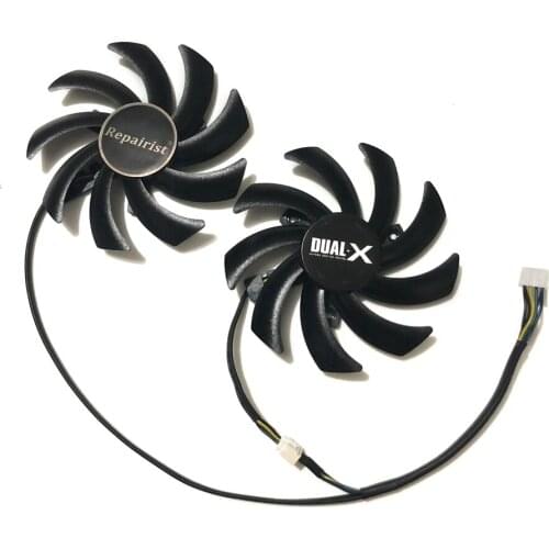 2pcs/set R9-390X/290X R9390X GPU Cooler Graphics cards Fan For HIS R9 390X R9 290X IceQ X2 8GB Video Card Cooling