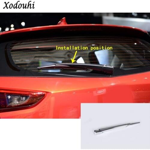 Car Trim ABS Chrome Rear Glass Wiper Nozzle Tail Window Frame Lamp Molding Parts For Mazda CX-3 CX3 2016 2017 2018 2019 2020