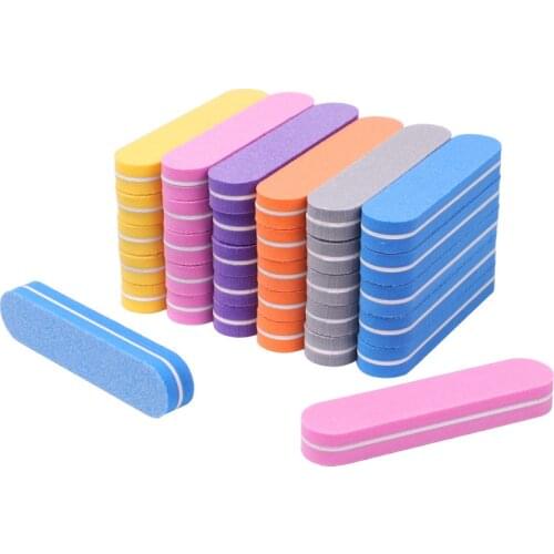 10PCS/Lot Nail File Polish Sanding Professional Nail Care Buffing Double Sided Papersand Nail Art Pedicure Manicure Tools
