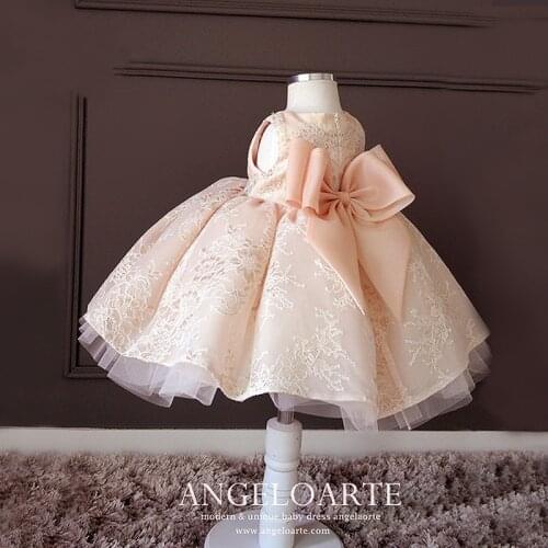 Baby Girl Dresses Embroidery champagne summer Dress Wedding Gown Children Clothing Kids Dresses For Girls Ceremony Party prom