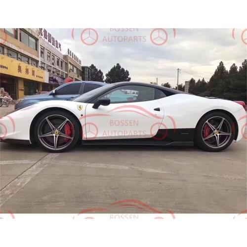 Suitable for Ferrari 458 carbon fiber side skirt side Chin car body kit auto parts