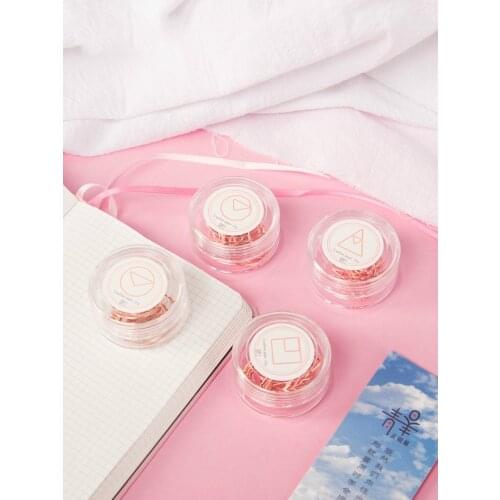 Geometric Simple Metal rose gold cute Lovely Paper clip Planner Clips Paperclips Paper Clips Decorative Rose Gold Stationery