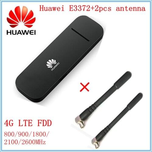 Huawei E3372 E3372h-153 ( plus a pair of antenna ) 4G LTE 150Mbps USB Modem LTE USB Dongle E3372s-153 E3372h-607 PK E8372