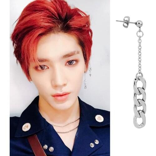 Korean Fashion Punk Stainless Steel Earrings for Men Women Chain Pendant Hipster Rock Punk Tassel Chain Unisex Jewelry