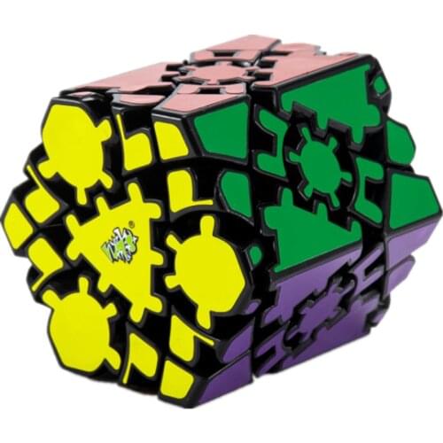 Lanlan Gear hexagonal prism Black Twist Puzzle Cube Educational Gift for X'mas Cubo Magico Puzzle Toy For Children Kids Gift Toy