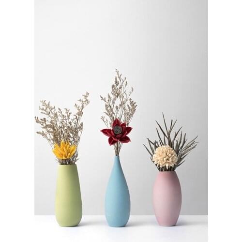 Modern ceramic vase Multi-Color Dry flower vases Tabletop Furnishings jarrones decorativos moderno wedding home decoration