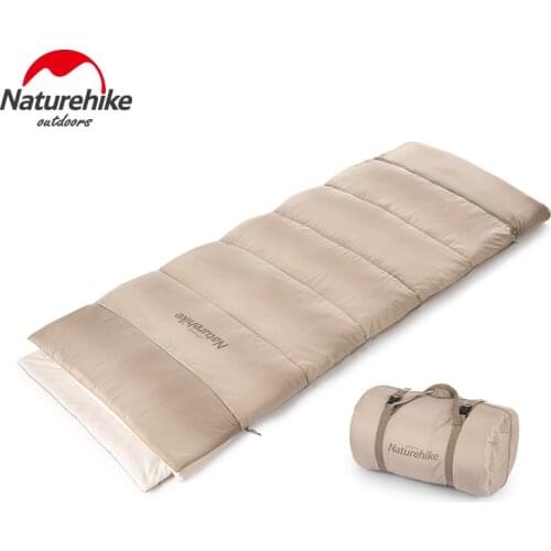 Naturehike E200 Sleeping Bag Thicken Combination Envelope Four Seasons Universal Adult Outdoor Camping Cotton Sleeping Bag