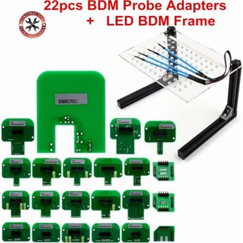 LED BDM FRAME 4pcs Probe Pens With Full Adapters BDM Probe 22pcs Best For/Fgtech/BDM100 Works Together ECU Chip Tuning Tool