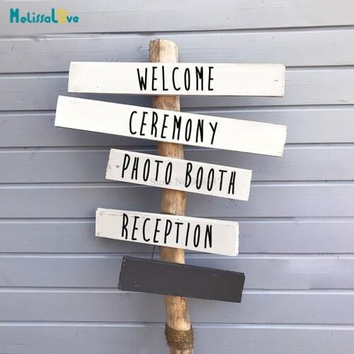 Welcome Ceremony Photo Booth Reception Wedding Reception Sign Decal Sticker Party Word Vinyl Stickers BA370
