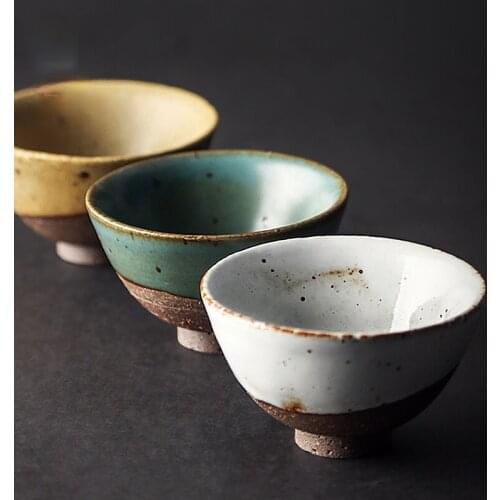 Japanese Style Coarse Pottery Tea Cup Large Capacity Master Cup Single Cup Handmade Retro Small Ceramic Tea Cup Kung Fu Tea Set