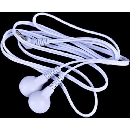 1Pcs Electrode Lead Wires Connecting Cables with 2 Buttons for Digital TENS Therapy Machine Massager 3.5mm Plug Hot Sale