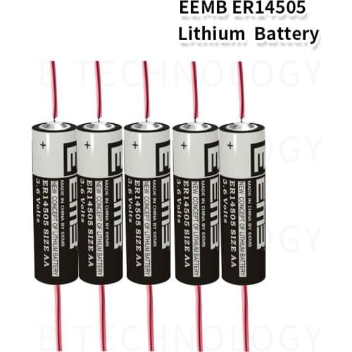 10pcs EEMB ER14505 ER14505H AA 3.6V 2400mAh energy lithium battery smart meter battery With solder pins