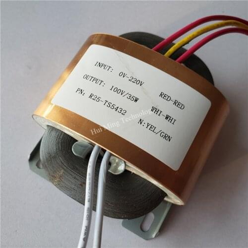 100V 0.35A Transformer R Core R25 custom transformer 220V 35VA with copper shield for power supply amplifier