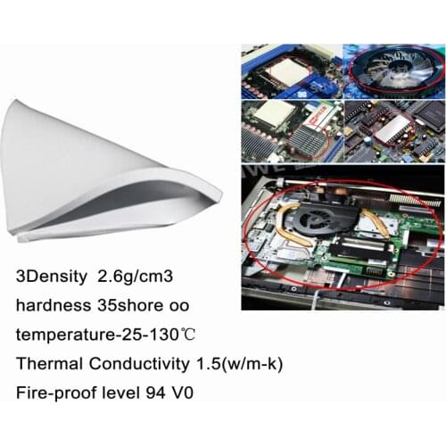 20pcs Lot 100mm*100mm*1MM SMD DIP IC Chip Conduction Heatsink Thermal Compounds Pad