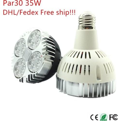 20pcs/lot,DHL Free ship Super Bright PAR30 E27 LED spot down light 35W led bulb lamp LED lighting AC100-240V led spotlight