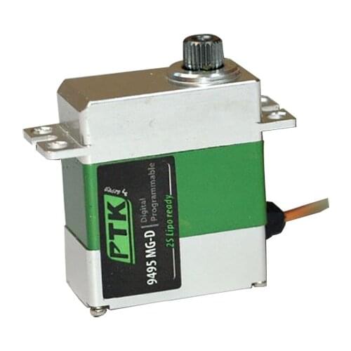 4PCS PTK 9495 MG-D 9g Metal Gear Digital Servo Programmable 2S Lipo Ready for 450 380 RC Helicopter Airplane Replacement Parts