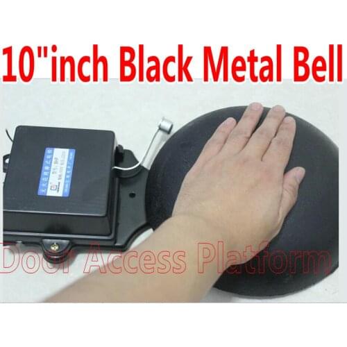 10" inch high school Auto-Ring, Black metal case Door School bell factory time switch bell ring timing clock in and clock out