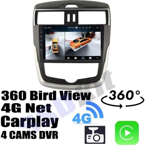 Car Audio Navigation GPS Carplay DVR 360 Birdview Around 4G Android System For Nissan Pulsar Tiida C13 Hatchback 2013~2018