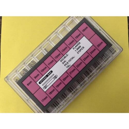Free Shipping 1 Set 360pcs 1.78mm Diameter Stainless Steel Spring Bar Double Flange for Watch Repair