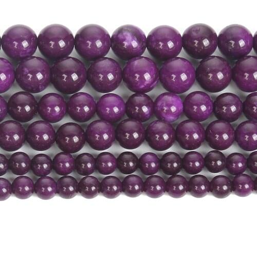 Charoite Crystal Natural Stone Beads Round Loose Beads For Jewelry Making DIY Bracelets Necklace Accessories Beads 4/6/8/10/12MM