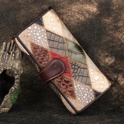 Cobbler Legend Women Clutch Wallets Genuine Leather Multiple Cards Holder Long Vintage Lady Coin Purse With Female Phone Bag