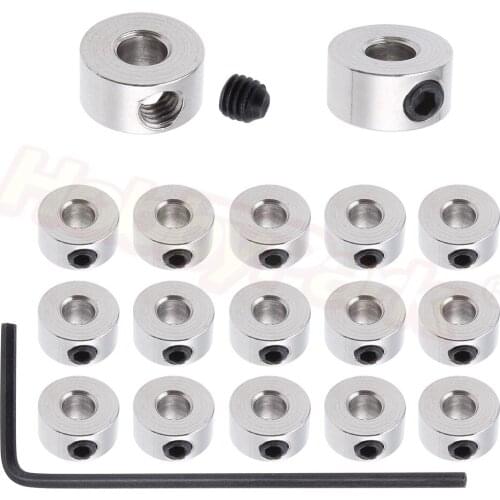 Hobbypark 15pcs 1/8" Plated Landing Gear Stopper Set Wheel Collar 8x3.1mm / 0.31"x 0.12" RC Airplane Replacement