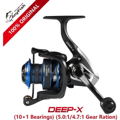 Anyfish DEEP-X Spinning Fishing Reel 2000/3000/4000/5000/6000 model 10+1 bearings Max drag 6kg/8kg reel fishing saltwater wheels