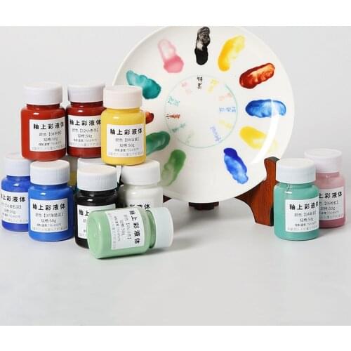 Ceramic Art glaze color pigment liquid 12 colors set Jingdezhen ceramic Painted painting pigment low temperature baking color