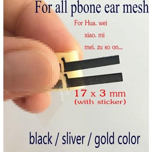 20pcs 17*3mm Adhesive Ear Speaker Earpiece Anti Dust Screen Mesh for huawei OPPO xiaomi Replacement for all phone ear mesh
