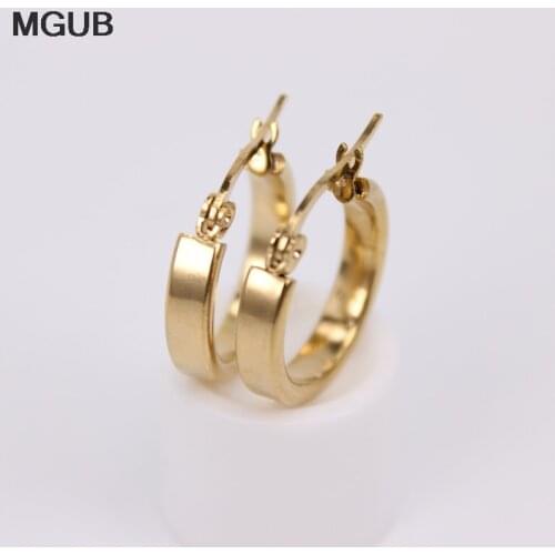 MGUB 17mm diameter small cute ear ring Stainless steel Smooth for wear Special offer free shipping HX2