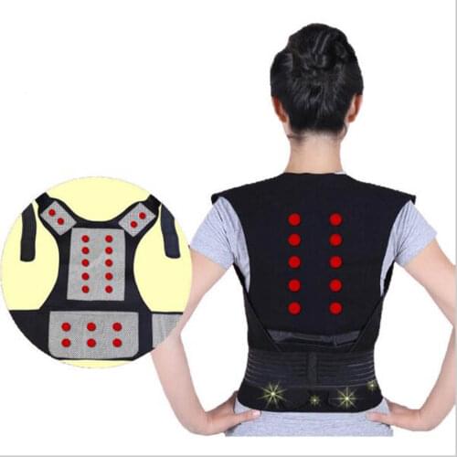 SCOLIOSIS POSTURE CORRECTOR LUMBAR SUPPORT BELT ROUND SHOULDER BACK BRACE DELUXE FREE SHIPPING