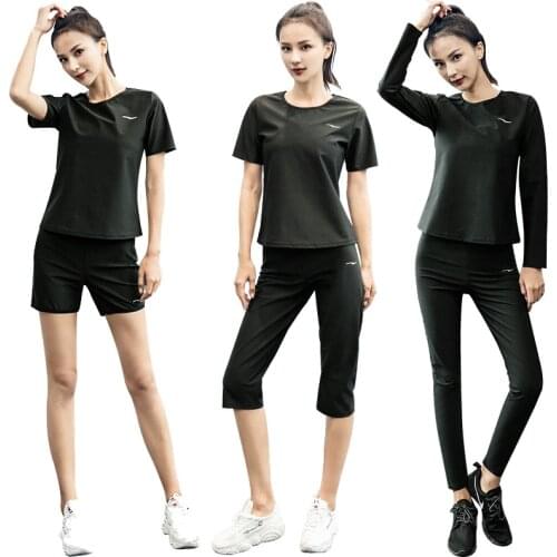 Sauna Suit Women Weight Loss Gym Workout Jacket T-Shirt Shorts Capris Pants Sweat Clothing Sportswear Hot Fat Burning Quick Dry
