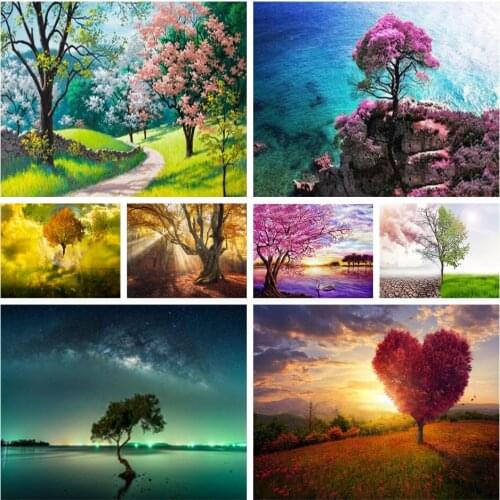 Pretty scenery Patterns Cross Stitch Kits 14CT 11CT Count Printed Canvas DMC DIY Handmade Embroidery Kits Needlework Sets