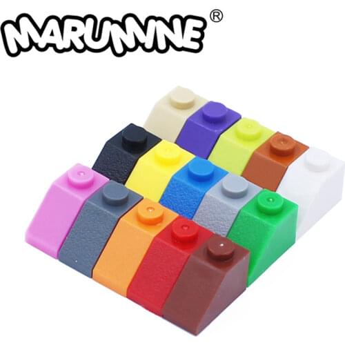 Marumine 1x2 Slope MOC Bricks Parts Classic Creator Building Blocks Trunk Roof Accessories Pieces Boys DIY Construction Toys
