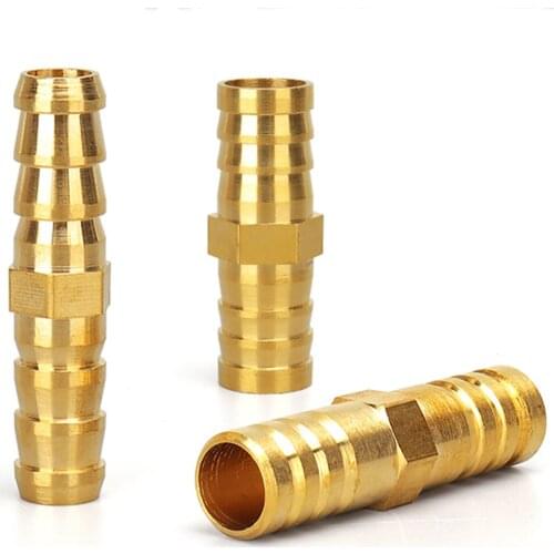 Brass connector pneumatic connector trachea water pipe fittings pagoda straight through two-way docking 6/8/10/12MM hose connect