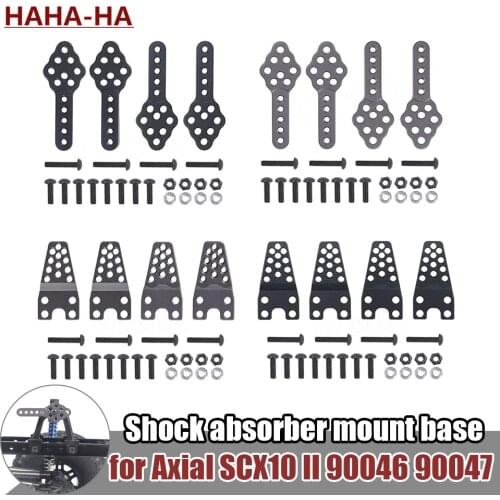 4Pcs CNC Metal Shock Absorber Mount Adjust Height Angle Stand for 1/10 RC Crawler Axial SCX10 90046 90047 D90 Upgrade Part