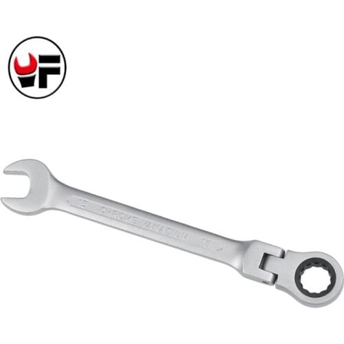 YOFE 15mm Metal Flexible Head Ratchet Wrench Open End and Ring Combination Quick Universal Spanner Hand Tool For Bike Or Car