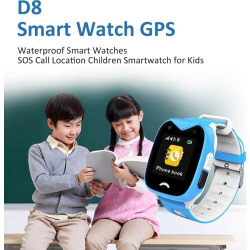 Fashion touch screen watch D8 gps track big button sos emergency phone kids smart watch android smartwatch GPS baby wrist watch