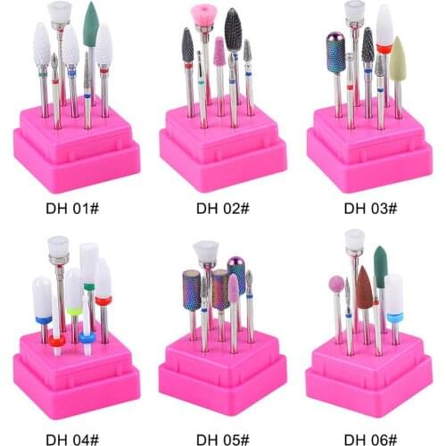 Nail Ceramics Tungsten Steel Alloy Polishing Head Polishing Tool Set Nail Polisher Electric File Manicure