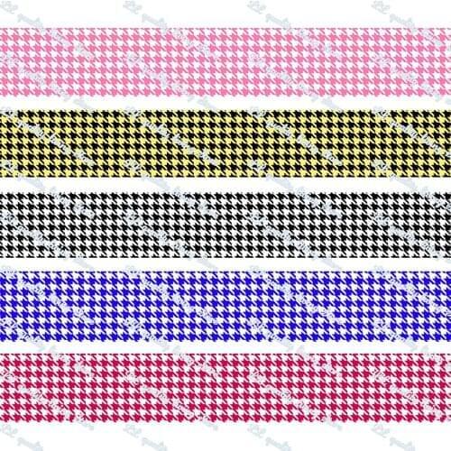 New Houndstooth pattern printed grosgrain ribbon/16mm printed elastic foe ribbons DIY hair bows Sewing webbing 50 yards