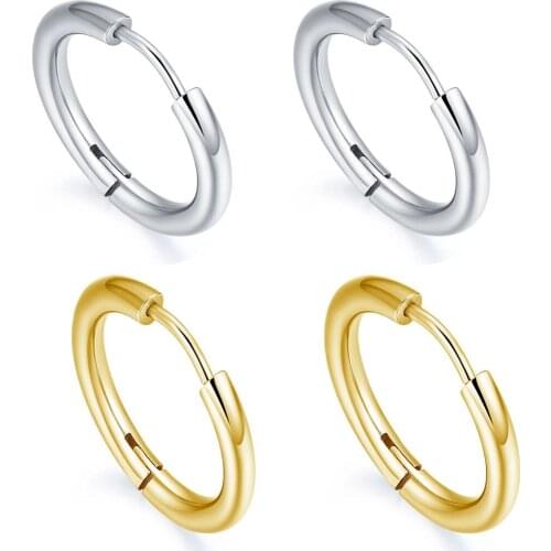Eruifa 4pcs 314 Stainless Steel Hoop Base Earring Jewelry Gold Plated Unfading DIY handmade.Nickel,Lead Free,Hypoallergenic