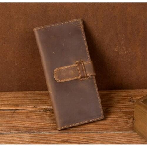 Luufan Genuine Leather Slim Card Holder Wallets Men Retro Wallet Small Money Bag Male Card Pack Purses