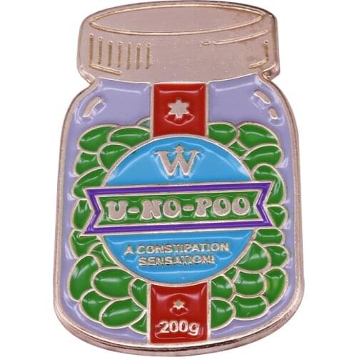 Constipation Medicine Bottle Lapel Pin Doctor Nurse Pharmacist Fun Addition