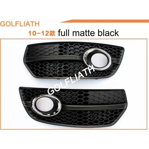 1 Pair RSQ5 Chrome Front Lower Bumper Grill Fog Lamp Grille Cover For AUDI Q5 2009 2010 2011