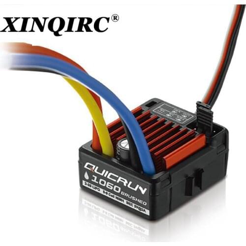 RC Model Car QUICRUN 1060 60A Waterproof Brushed ESC Speed Controller with 6V/3A BEC for 1:10 RC Car Parts