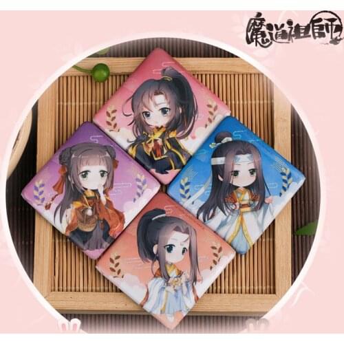 1pcs Q Style Grandmaster of Demonic Cultivation Wei Wuxian Lan Wangji Brooch Badge Pins for Backpack Decor Prop Boy Girl Gift